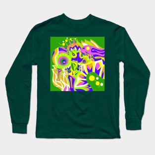 green armored alien suit ecopop Long Sleeve T-Shirt